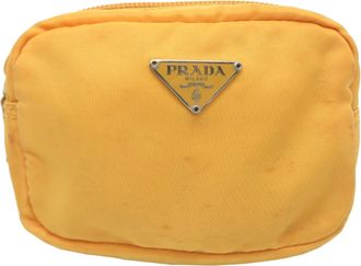 Prada Yellow Nylon Pouch (Pre-Owned)