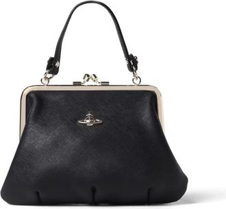 Vivienne Westwood Granny Frame Purse - Dames - Clutches - Zwart - ONE Size - Katoen - Tassen