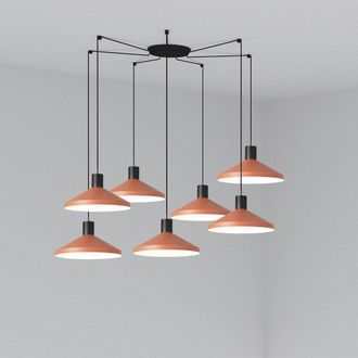 Netlighting Kombo Cluster Pendant Ceiling Light Orange E27