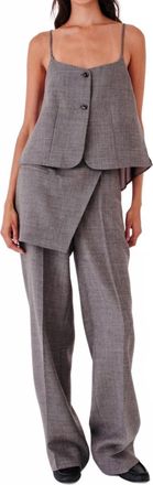 The Garment Pine Skirt Pants In Grey Melange