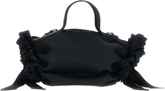Simone Rocha Mini Top-Handle Bag with Ribbon Details and Beaded Embroidery