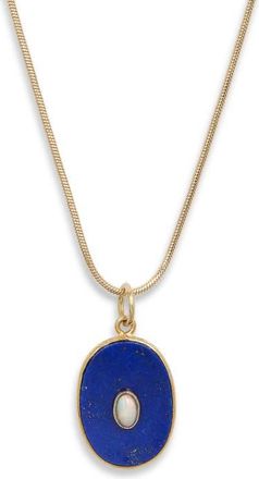 CHILD OF WILD Lunaris Lapis & Opal Pendant Necklace in Gold at Nordstrom