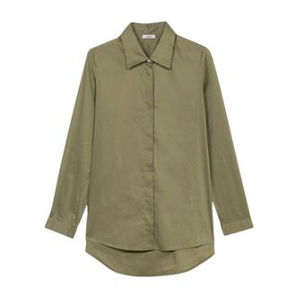 Oltre Dames, Blouses & Shirts, Groen, Maat: S Katoen