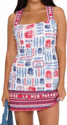 Show me your Mumu Detour Mini Dress In Sardine Border