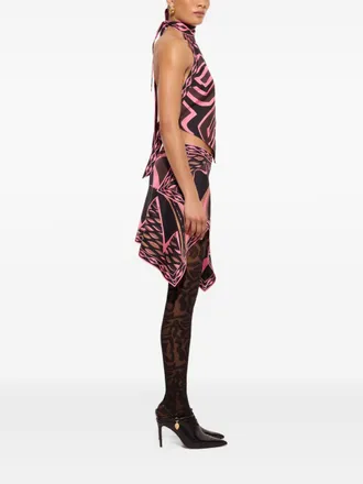 Pucci Labirinto Printed Silk Tank Top - Black