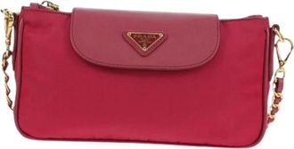 Prada Pre-owned Cross Body Bags, female, Pink, Size: ONE SIZE Pre-owned Chain crossbody bag