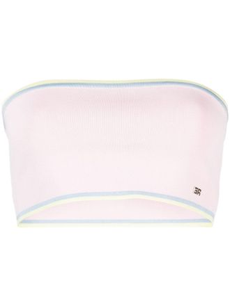 Sonia Rykiel Top con bordi a contrasto - Rosa