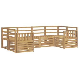 vidaXL Conjunto De Sof&aacute;s De Exterior 6 Pcs Blanco 245 X 128,5 X 73 Cm Vidaxl