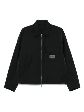 Emporio Armani logo-patch jacket - men - Polyamide/Polyamide - 48 - Black