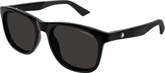 Montblanc Zonnebril - Heren - Zonnebrillen - Zwart - 55 MM - Accessoires