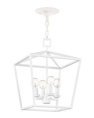 Currey & Company Denison 12In White 4-Light Lantern