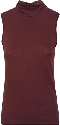 Majestic Filatures Kasjmier Katoen Top Prune Portugal - Dames - Tops zonder mouwen - Paars - M - Katoen - Tops