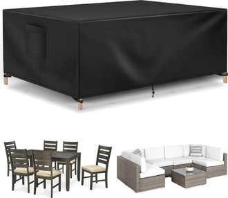 OEM Funda Protectora Para Mesa De Jard&iacute;n, Tejido Oxford 420d, Impermeable, A Prueba De Polvo Y Resistente A Los Rayos Uv (213 X 132 X 74 Cm)