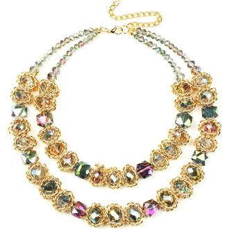 Eye Candy Los Angeles Sea Glass Collar Necklace in Multi Color at Nordstrom Rack