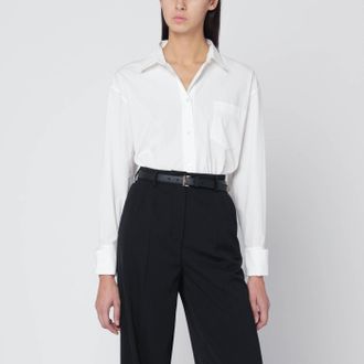 The Row White Ment cotton shirt