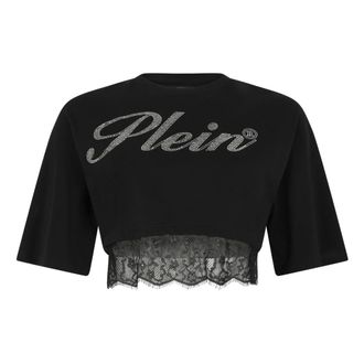 Philipp Plein Dames, Tops, Zwart, Maat: XL Katoen