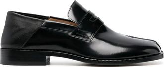 Maison Margiela Black Tabi Leather Loafers