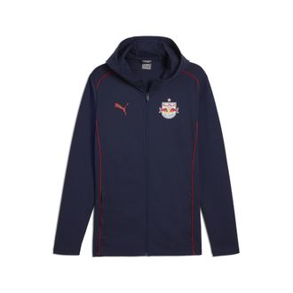 Puma Giacca con cappuccio FC Rosso Bull Salzburg Casuals da uomo, Abbigliamento, Blu, S
