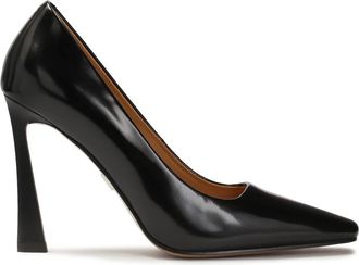 Kazar Zwarte pumps met verlengde hak - Dames - Pumps - Zwart - 37 EU - Leer - Schoenen