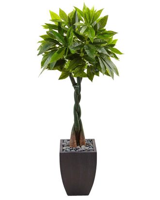Nearly Natural 5Ft Money Artificial Tree In Square Planter