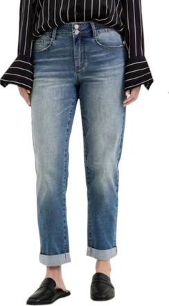 Judy Blue Double Button Cool Denim Boyfriend Jeans In Blue