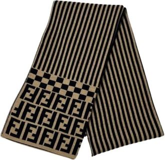 Fendi Vintage, unisex, Veelkleurig, ONE Size, Wol, Pre-owned Vintage Wollen Sjaal