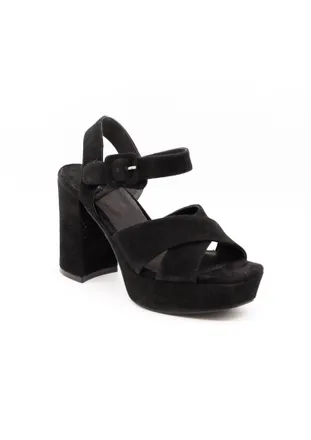 Jeffrey Campbell Womens Amma Platform Heels In Black Suede