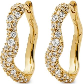 Missoma Molten pav&eacute; hoop earrings - Gold