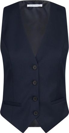 Mar De Margaritas Agata Vest - Dames - Gillet - Blauw - XS - Leer - Kostuums