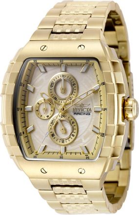 Invicta S1 Rally 50242 Herenhorloge - Quartz Uurwerk - Roestvrij Staal met Gouden Wijzerplaat - 47 mm