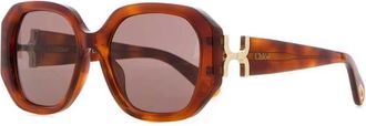 Chlo&eacute; Occhiali da sole con montatura geometrica - - Accessories - unisex - Marrone - ONE SIZE
