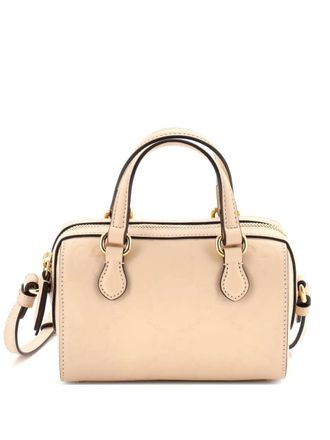 Gucci Borsa a tracolla Jumbo GG mini convertibile in pelle goffrata con manico - Toni neutri