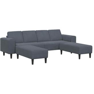 vidaXL vidaXL Set di divani Grigio scuro Velluto