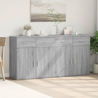 Berkfield Home Sideboards 2 pcs Grey Sonoma 79x38x80 cm Engineered Wood | Size: 79 x 38 x 80 cm