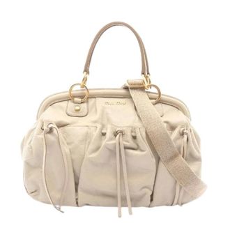 Miu Miu Pre-owned Handbags, female, Beige, Size: ONE SIZE Pre-owned Leather 2way Handbag