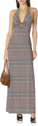 AFRM Huston Maxi Dress in Chevron Stripe at Nordstrom, Size X-Large
