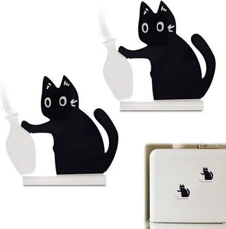 OEM Jarr&oacute;n Magn&eacute;tico Decorativo Con Forma De Gato Para El Frigor&iacute;fico O El Escritorio