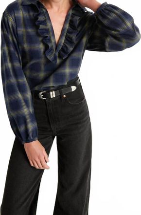 Nation Ltd Beckett Blouse In Starry Night Plaid