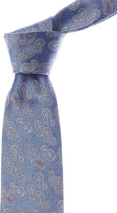 Etro Blue Paisley Silk Tie