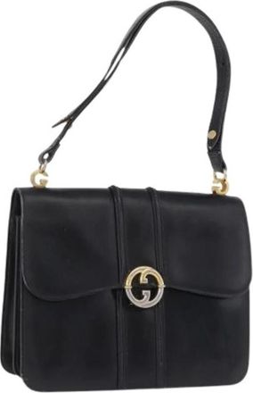 Gucci Pre-owned Vintage Schoudertas - Dames - Vintage Schoudertas - Zwart - ONE Size - Leer - Vintage