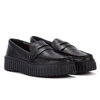 Clarks Clarks Torhill Penny Leather Damesschoenen Zwart Comfort Schoenen