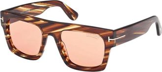 Tom Ford Fausto Zonnebrillen - Dames - Zonnebrillen - Bruin - 53 MM - Accessoires
