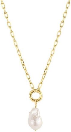 Set & Stones James Baroque Pearl Necklace in Gold at Nordstrom, Size 18