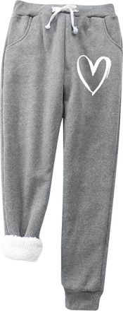 Generic Fleece Lined Ladies Trousers, Womens Sherpa Lined Sweatpants 2025 Winter Athletic Running Jogger Fleece Pants Drawstring Fluffy Winter Trousers Warm B