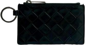 Bottega Veneta Pre-owned Accessories, male, Black, Size: ONE SIZE Pre-owned Intrecciato Leather Coin Case