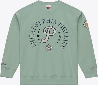 Mitchell & Ness Mens Mitchell & Ness Green Philadelphia Phillies Yacht Rock Fleece Sweatshirt at Nordstrom, Size Xxx-Large