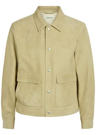 Frame Denim Suede Jacket - Light Green - S