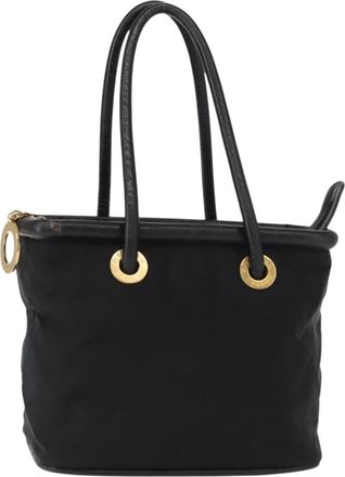 Celine Handbag Nylon Black Nylon Handbag (Pre-Owned)