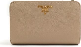Prada Beige Leather Wallet (Bi-Fold) (Pre-Owned)