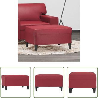 vidaXL vidaXL Poggiapiedi per divano - Poggiapiedi Rosso Vino 70x55x41 cm in Similpelle